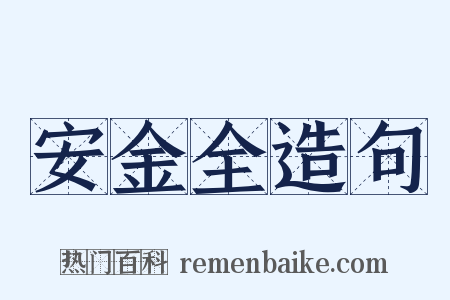 安金全造句是什么意思的图片